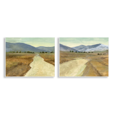 «Stupell Industries Barren Desert Path», ensemble d'art sur plaque par Michael Willett
