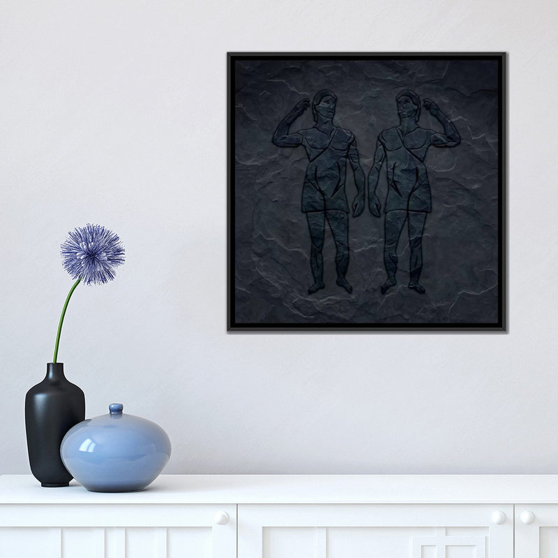 «Like-Minded», impression sur toile tendue, H 18 po x l 18 po x P 1,5 po, Toile encadrée noire, Pas de tapis