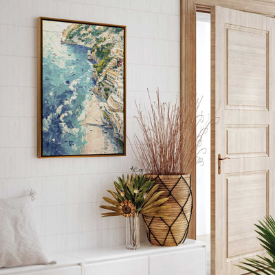 «Positano Sunset Serenade on Canvas» par Azure Artisanal Studio, reproduction