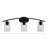 Kurve 3 Light Bath Bar With 4" Smoke Bubble Glass-100385127