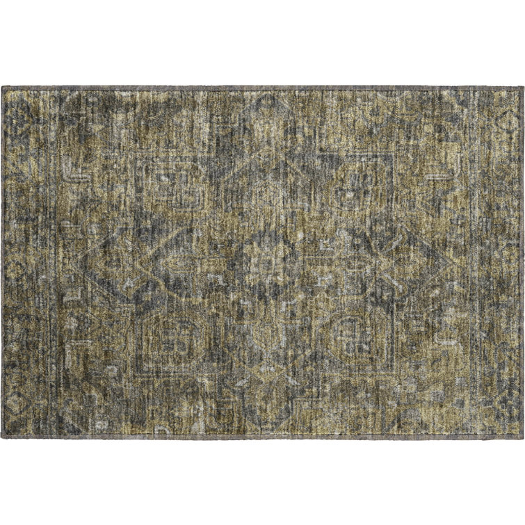 Premium Machine Washable Cerrito AMF571 Chocolate Rug