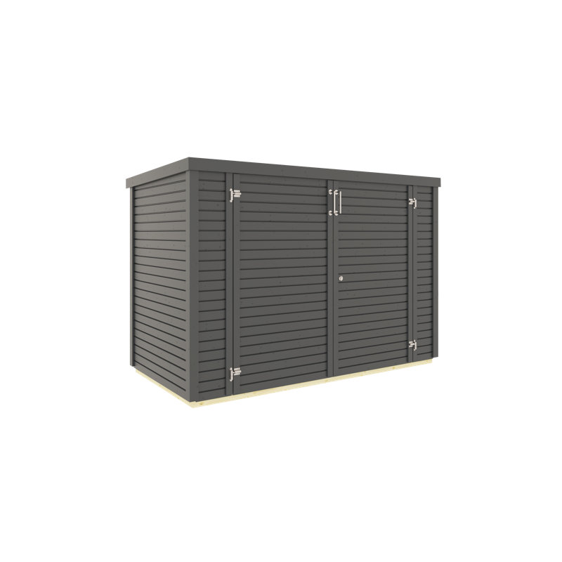 7 ft. x 4 ft. Solid Wood Horizontal Bike Shed