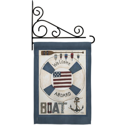 Ensemble de drapeaux 18 po x 13 po Welcome Aboard