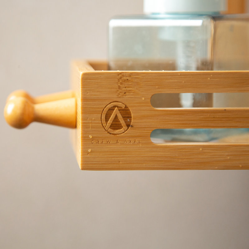 Hanging Bamboo Shower Caddy, 27" X 7" X 5"