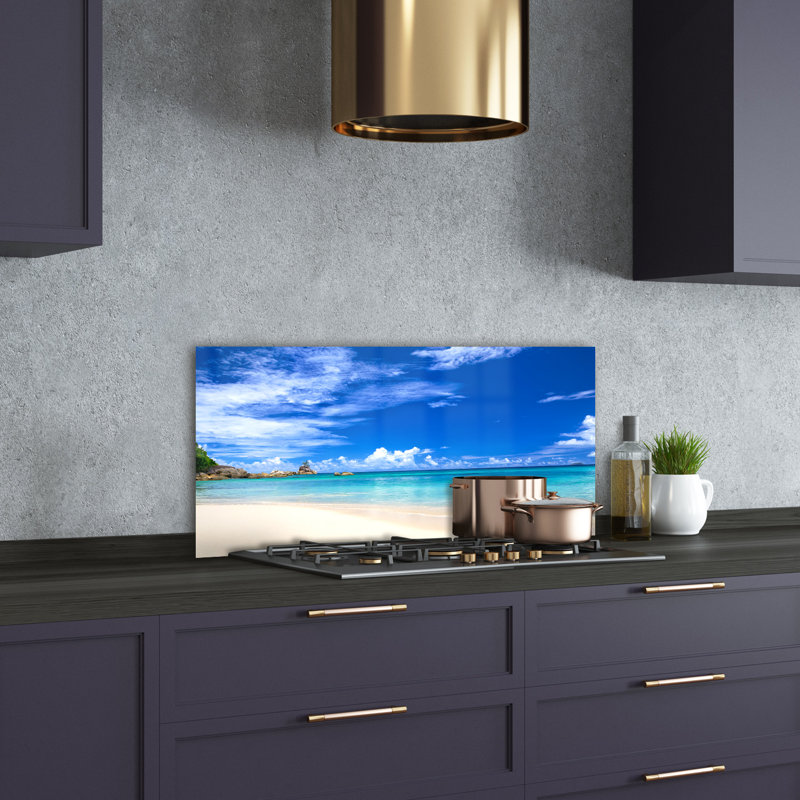 50cm W x 100cm L Glass Peel and Stick Panel