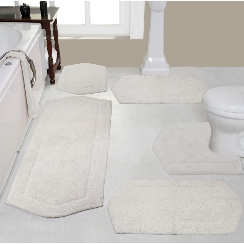 Tapis pour salle de bain Morissette, Ivoire ivoire