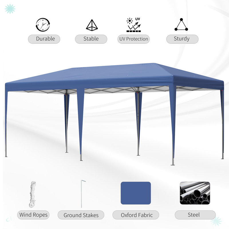Tentes robustes pour les fêtes, abri de soleil extérieur pour abri de soleil, Bleu