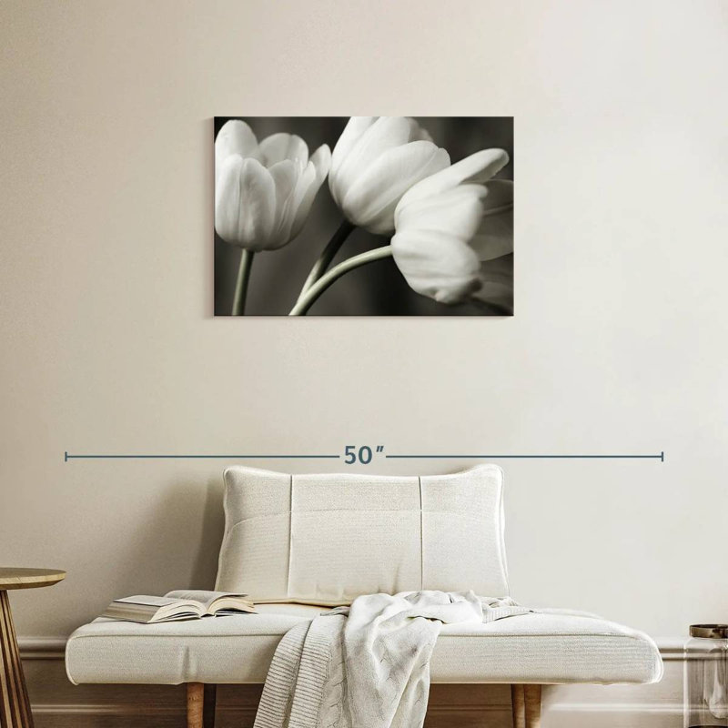 Harnek rangée de tulipes BW, H 20 po x l 30 po
