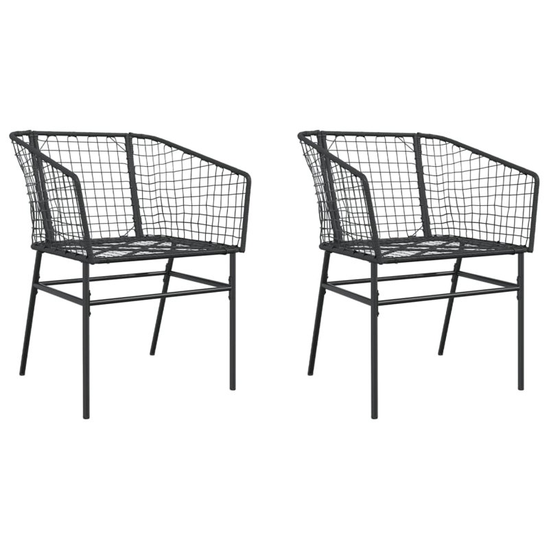 Allexandra Patio Dining Accent Chair, Black