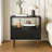 Nightstand With Drawer, End Table With Storage, Bed Side Table With Open Space For Bedroom, Modern Nightstand With Golden Handle, Side Night Stand For Bedroom, Living Room-771446833