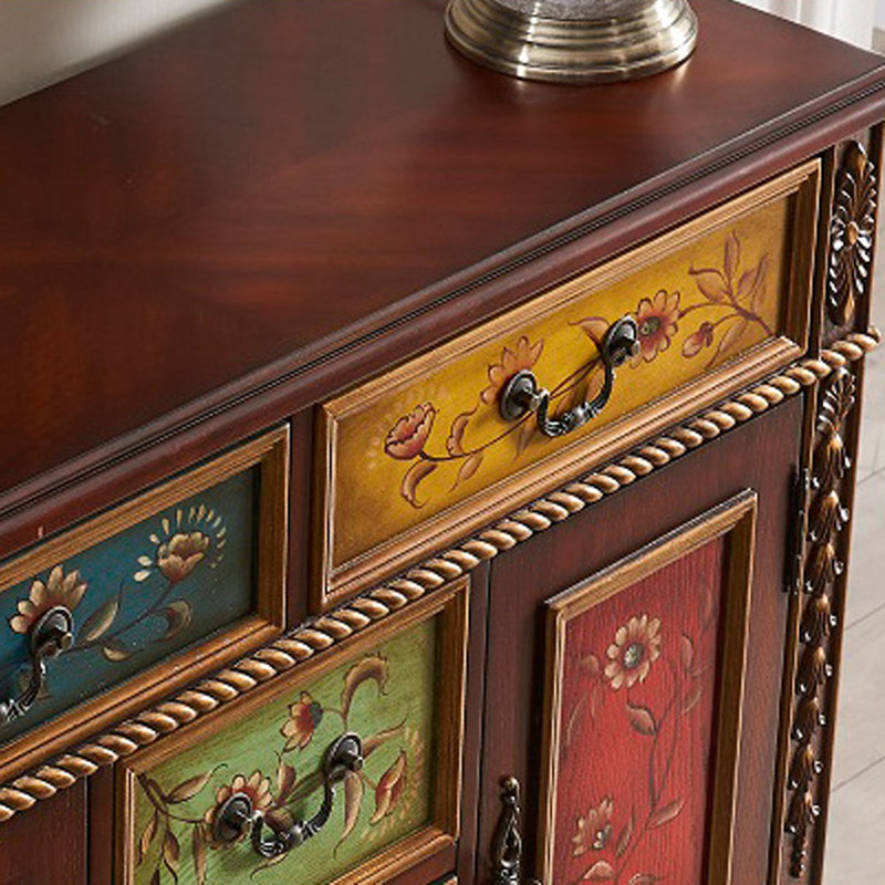 5-Drawer 2-Door Storage Cabinet