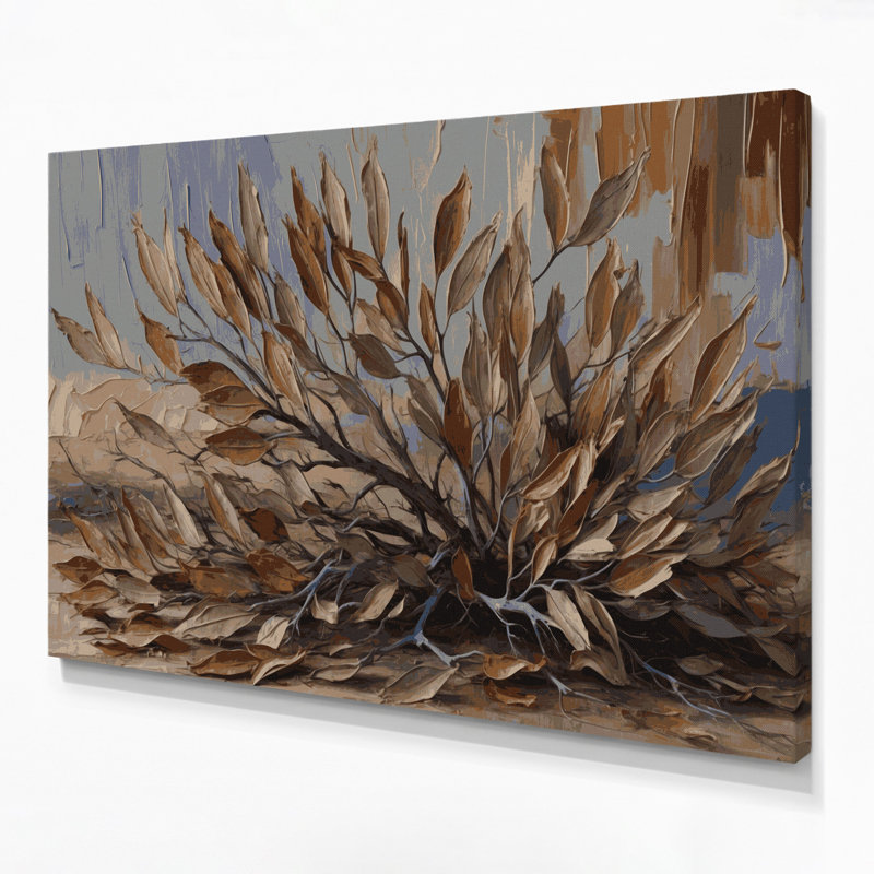 «Southwestern Plants Four Wing Saltbush 165», art mural sur toile grise
