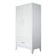 Armoire-penderie durable en métal de 60 pouces avec tiroir, tringle de suspension et tablette réglable pour des solutions de rangement polyvalentes