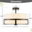 Plafonnier semi-encastré 3 lumières en tissu tambour-681349784