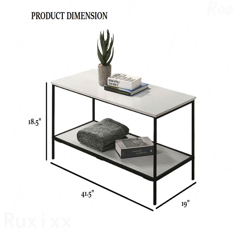 Ensemble de table rustique 3 pièces Table basse 1 table de bout 2 tables de bout style minimaliste
