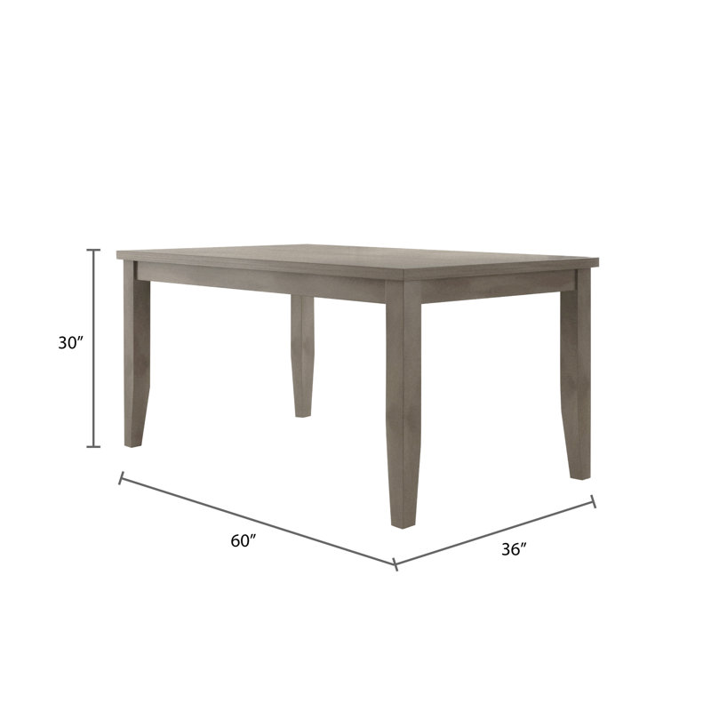 Table de salle à manger Pettry, Gris