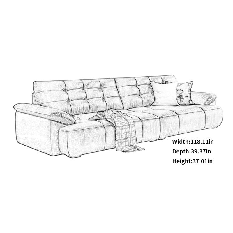 Modern Minimalist Creative Sofa, Brown