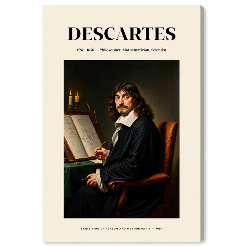 Affiches «penseur cartésien» par Art Remedy, Toile tendue avec châssis, H 45 po x l 30 po