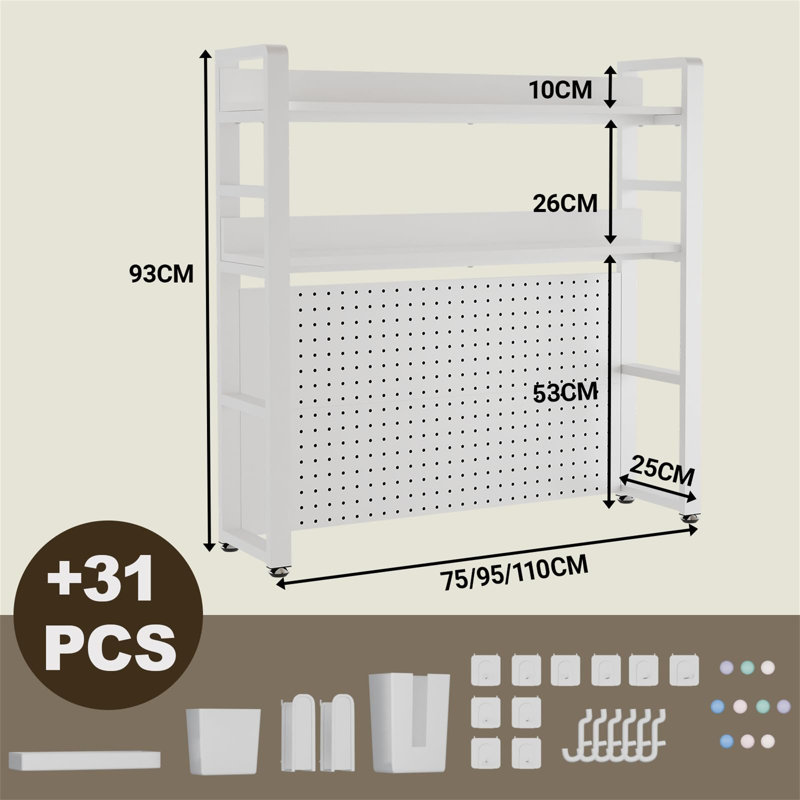 93cm H x 110cm W Metal Bookcase