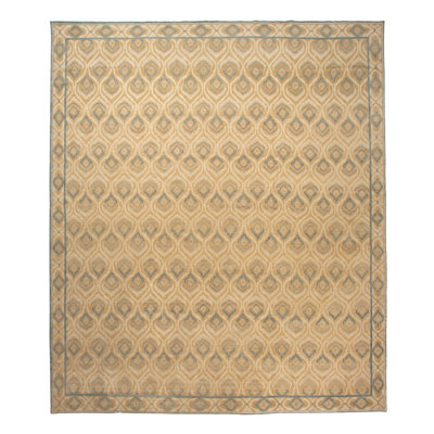 Beige Flatweave Silk Rug - 15' x 17'