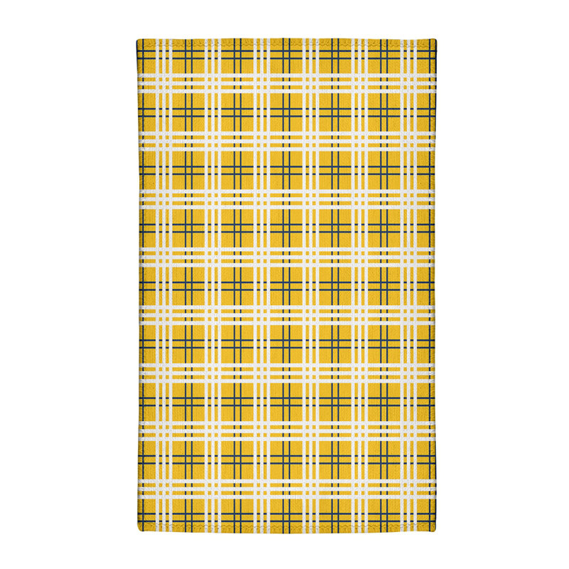 Tapis jaune à carreaux, Rectangle 5 pi x 7 pi