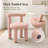 Set of 6 Upholstered 18.5'' Seat Height Sherpa Dining Chair With Solid Wood Legs-129068653-121502679