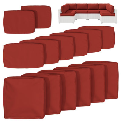 Housse de coussin pour groupe de sièges d'extérieur 14 pièces, seulement 14 housses
