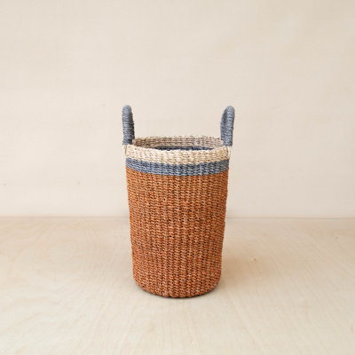 Olive Cylinder Vase Basket