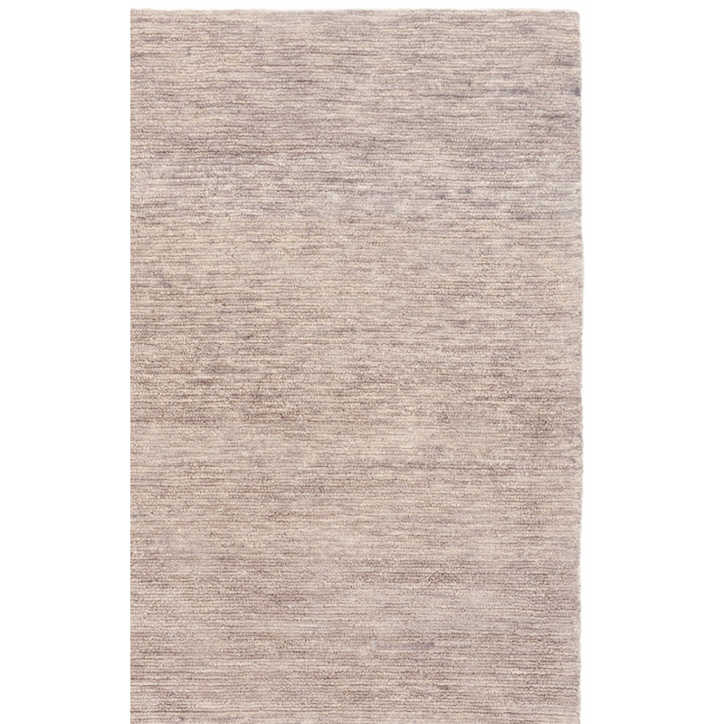 Tapis de couleur unie en coton et jute touffeté à la main Xaviour, Tapis de couloir 2 pi 3 po x 9 pi