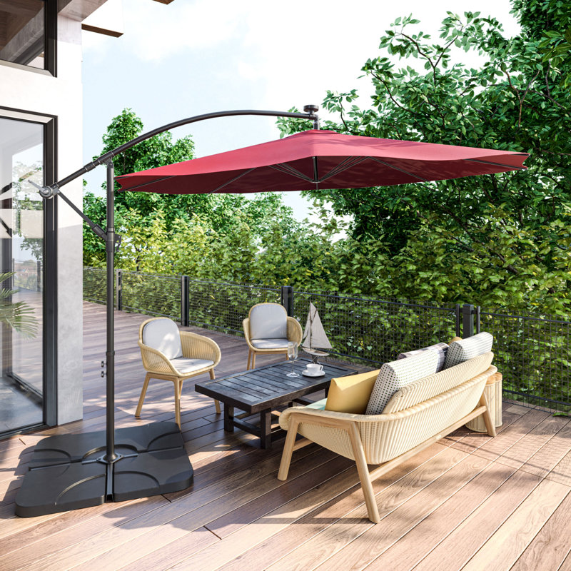 Parasol en porte-à-faux 10 pi Torrien, Rouge