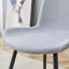 Ensemble confortable de chaises de salle à manger en lin et coton - siège et dossier intégrés en quatre pièces, matériau en lin et coton, conception de coussin incurvé élargi pour plus de confort.-1237478462