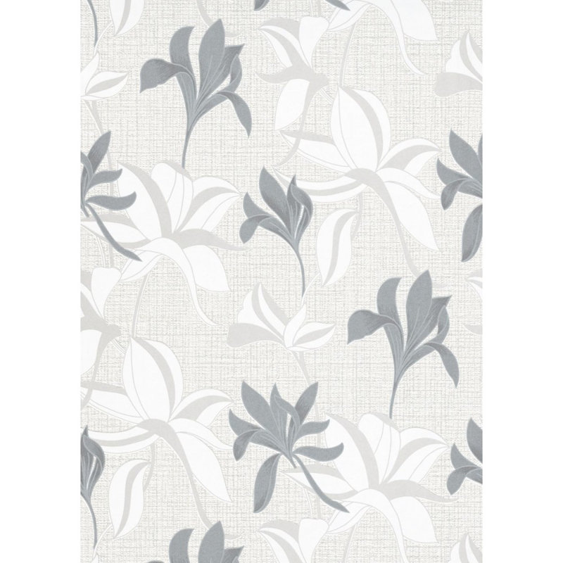 Rouleau de papier peint, Gris / crème