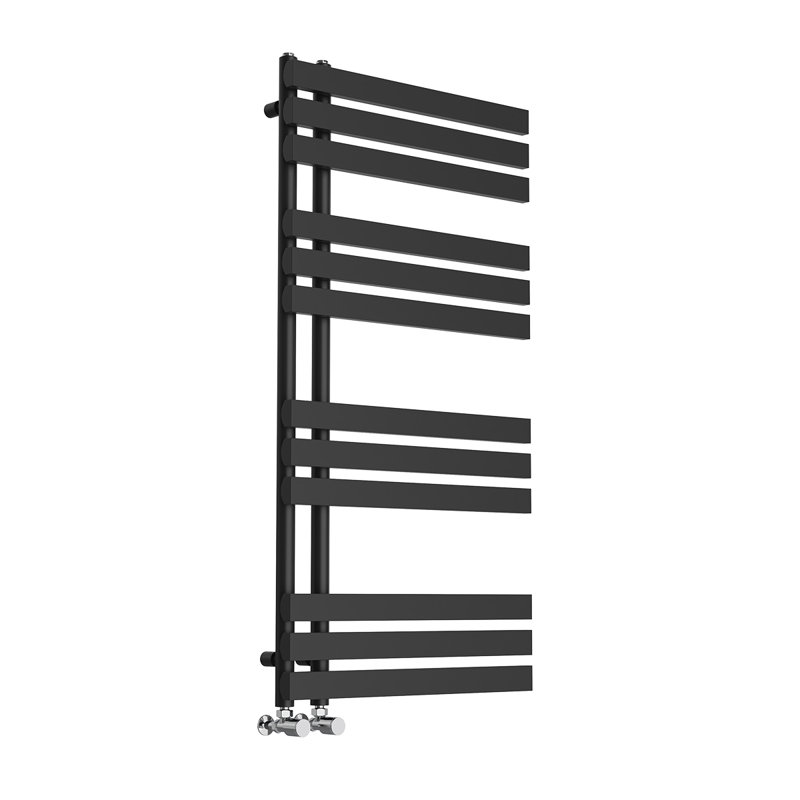 Arulappu Designer Towel Rail Heated Towel Rails, Black, 120cm H x 60cm W