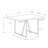 Ken Dining Table With Chrome Metal Base and Espresso Top, 29.73'' H X 59.79'' W X 35.84'' D