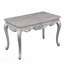 Table basse en bois de style traditionnel avec finition argentée