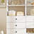 White Modular Walk in Closet Organizer System with 11 shelves and 10 drawers