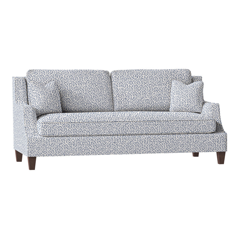 Savannah Upholstered 87.5'' Sofa, Tobacco, Perigold Elements Blueberry