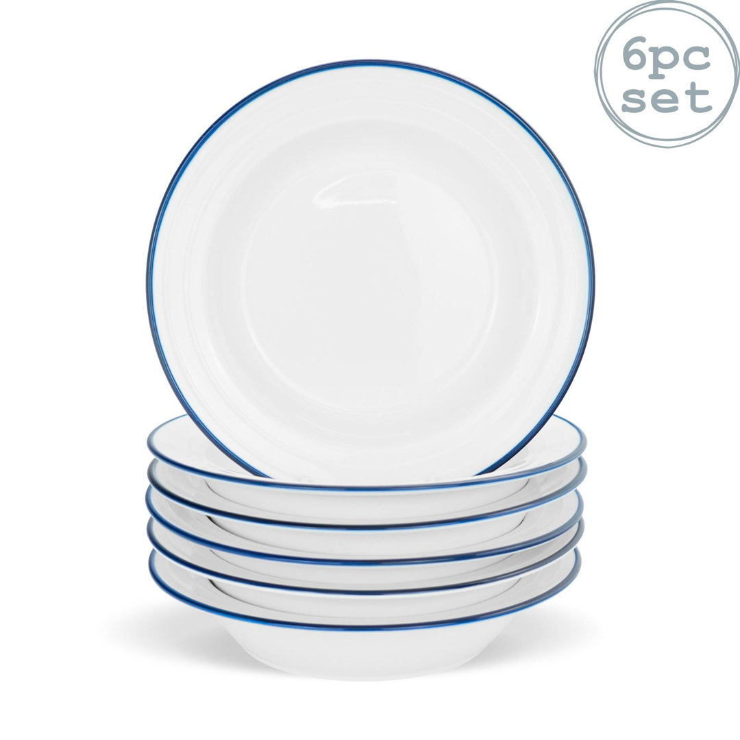 B&Q - White Farmhouse Soup Plates22CmPack Of 6 - Image 2