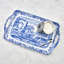 Pimpernel Blue Italian Large Melamine Hndld Tray 18.9 X11.6"