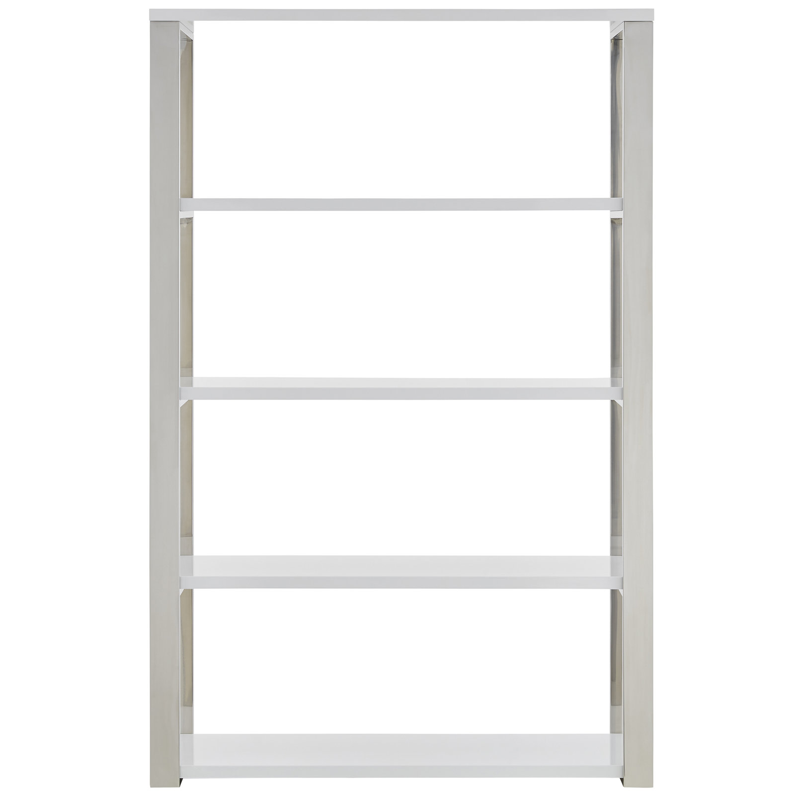 Kenyon 40-Inch Shelf/Shelving Unit Shelves, Silver/White