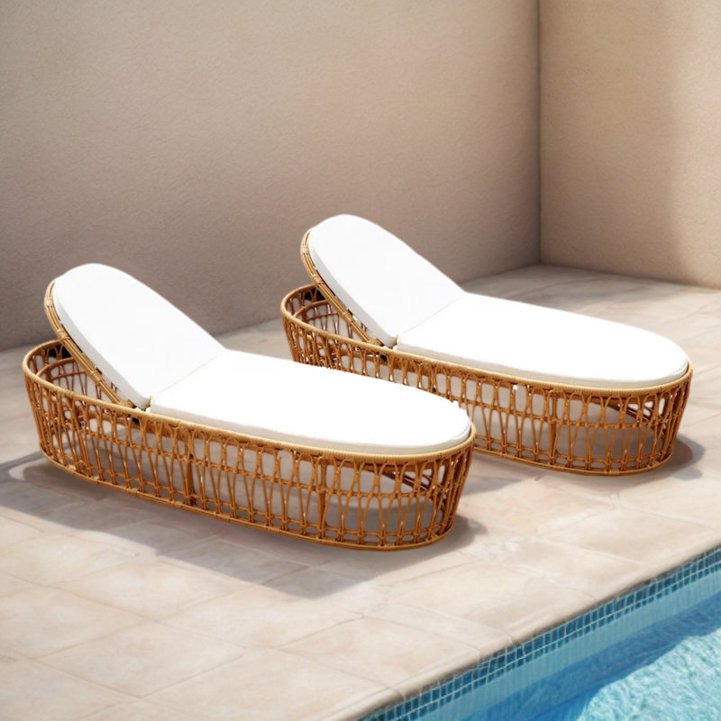 Chaise de plage d'extérieur inclinable pour l'extérieur