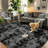 8x10 Soft Shag Rug For Living Room, Large Luxury Fluffy Rugs for Bedroom, Upgrade Non Slip Backing, Ideal For High Traffic Areas Indoor, Home Decor Aesthetic, Tie Dye Black Grey-1090053684-1090053670