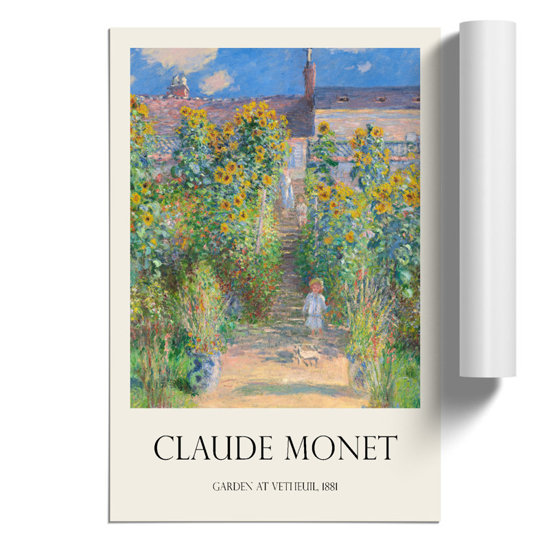 Garden at Vetheuil Print by Claude Monet - Frameless Print, 59cm H x 42cm W x 0.1cm D