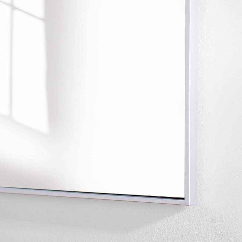 Sabine Metal Rectangle Wall Mirror, 42" x 28", Silver