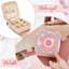 1/4 pièces organisateur de bijoux en diamant, boîte de rangement de mandala bricolage portable, étui de rangement pour collier de bagues, boîte d'art en diamant en cuir PU 4 pièces par ensemble, taille unique