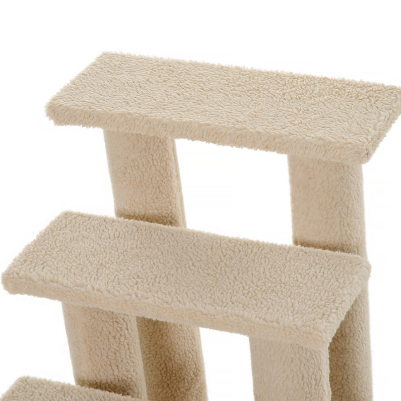 Escalier pour chat avec tapis à griffes à 4 niveaux 25 po Pawhut