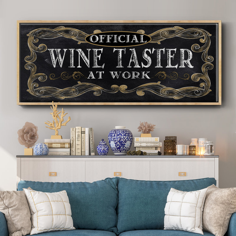 Dégustation de vin - toile encadrée
