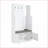 Coat Rack, Contemporary White High Gloss Hall Tree with 3 Hooks, Padded Seat, Mirror &amp; Storage | White | Synthetic Wood,Upholstered