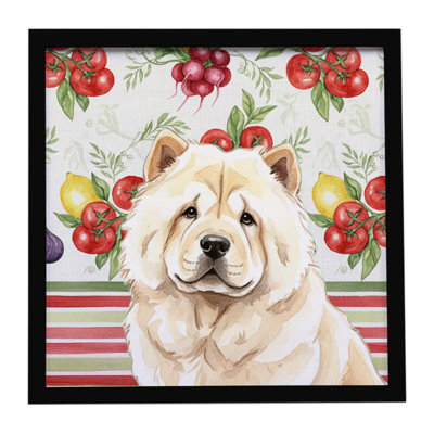Cream Chow Chow Vegetables Framed Metal Print