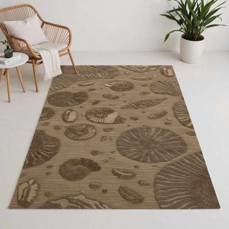 Tapis d'intérieur et d'extérieur brun Nature, Rectangle 9 pi x 12 pi